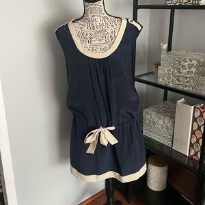Silk drawstring dress